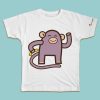 maglietta per bambino con il disegno di una simpatica scimmietta, t-shirt for kids with a monkey, disegnata da Ardoq